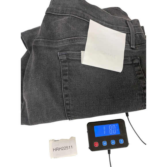 Frame L Homme Slim Fit Jeans Mens Size 38 Black Denim Mid Rise Vaporize NWT - Picture 12 of 12